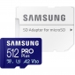 Карта памяти Samsung PRO Plus microSDXC 512GB C10 UHS-I U3 V30 A2 + SD адаптер (MB-MD512SA/EU) - фото  - Samsung Experience Store — брендовый интернет-магазин